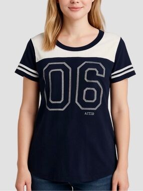 Aerie Navy & White '06' Short-Sleeve Graphic Tee